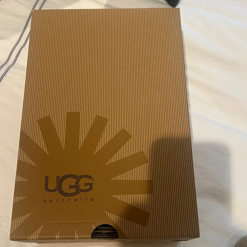 UGG Kids Brown Suede Slippers - Picture 4 of 7